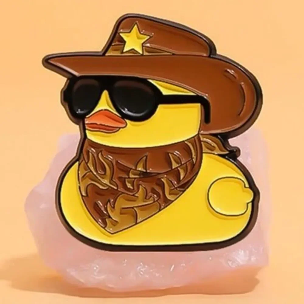Rubber Duckie Cowboy Sheriff Enamel Pin